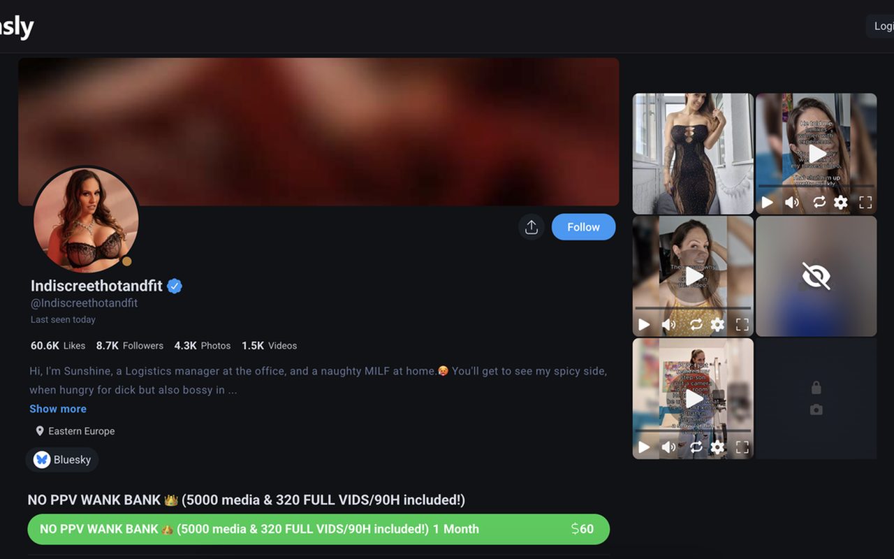 Fansly Dickrate homepage