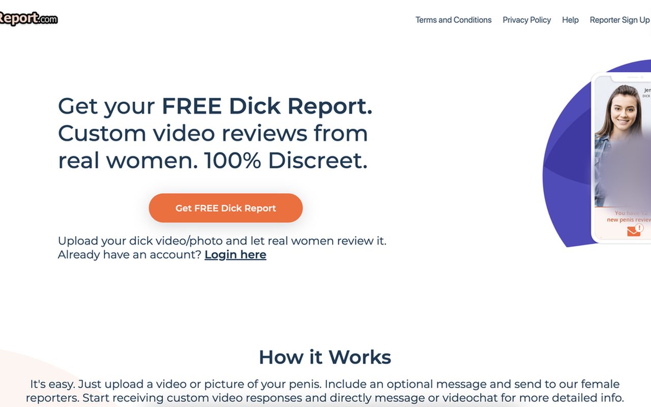 FreeDickReport homepage