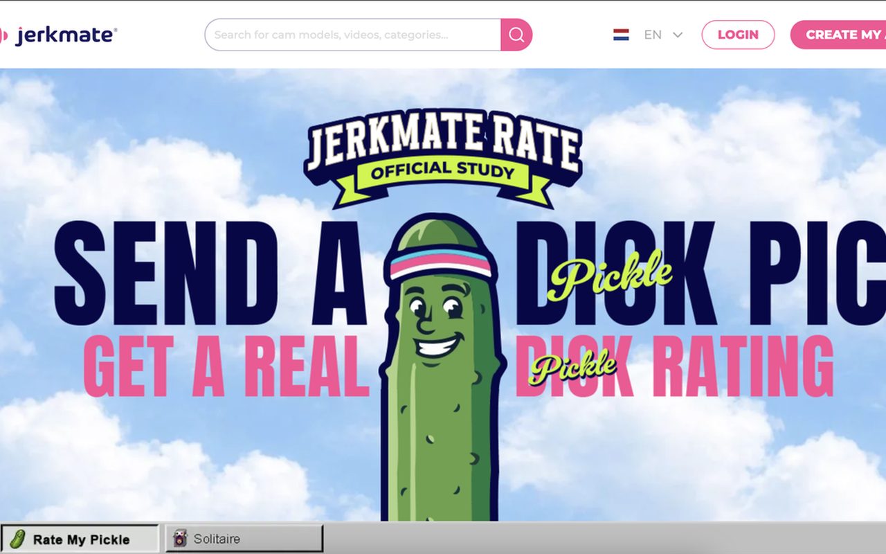 JerkMate Dick Rating homepage